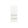 GARDEROBE, wit, ambachtelijk eikenhout