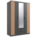 GARDEROBE, grafietkleur, ambachtelijk eikenhout thumbnail 1