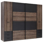 GARDEROBE, zwart, eikenkleur thumbnail 1