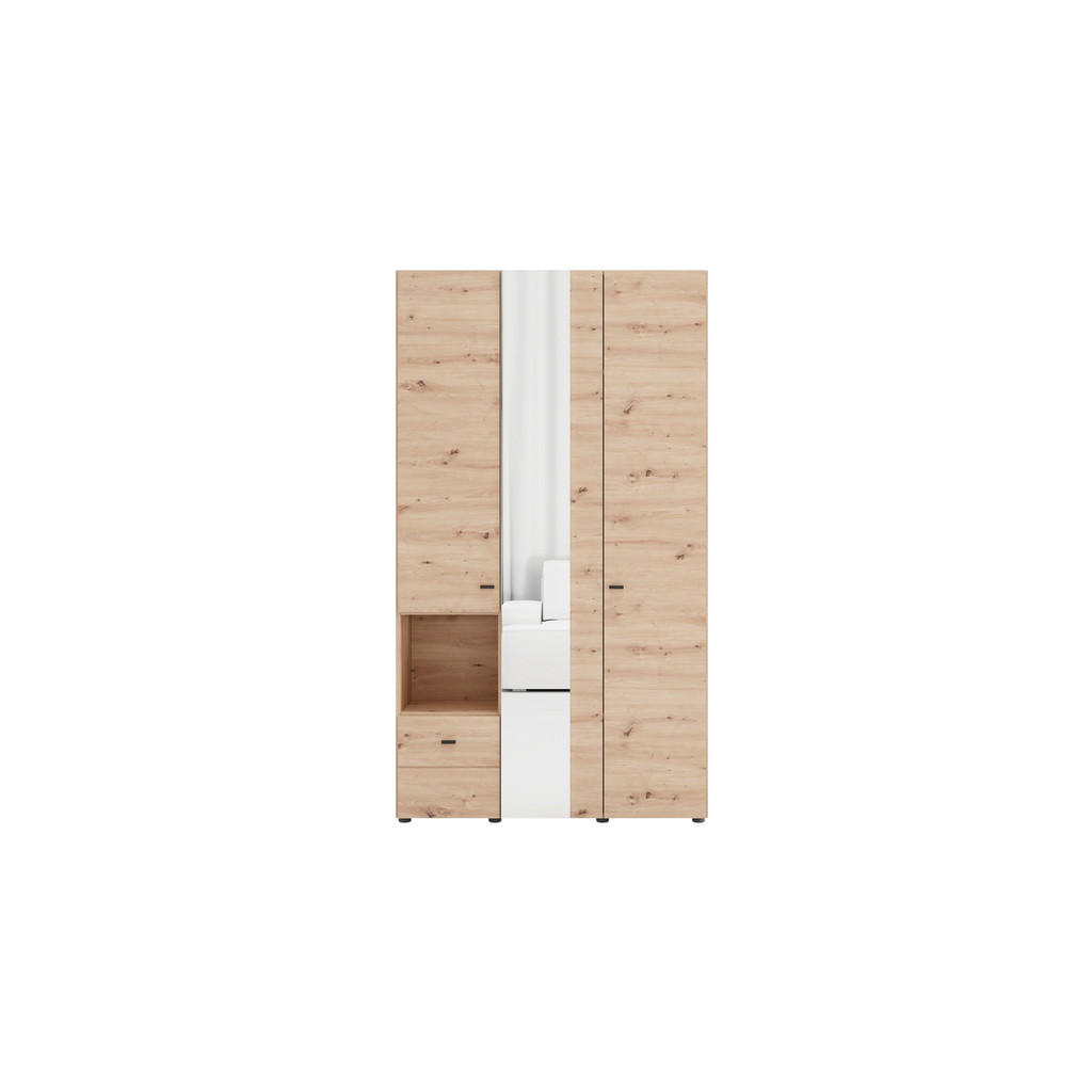 GARDEROBE, ambachtelijk eikenhout