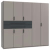 GARDEROBE, kleuren grafiet, grijs, sahara