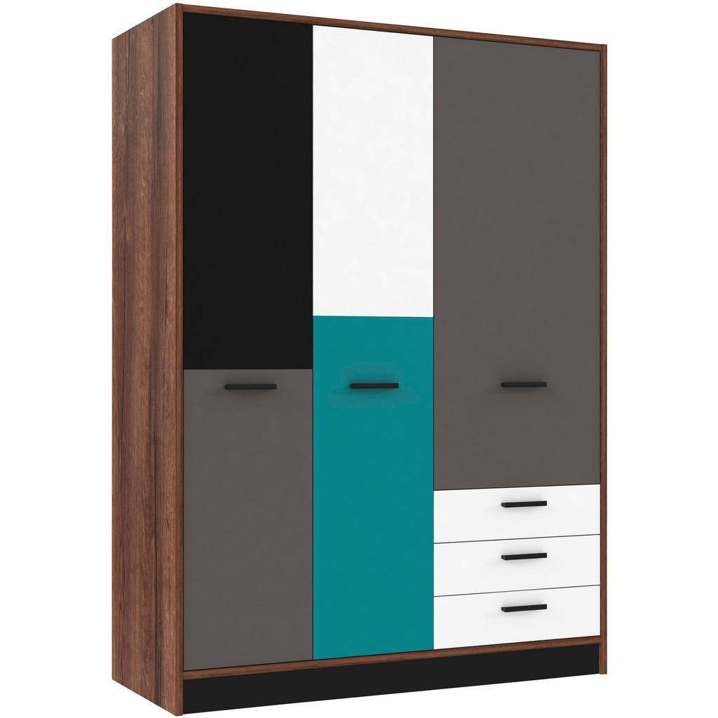 GARDEROBE, grijs, groen, zwart, wit, eikenkleur