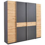 GARDEROBE, grafietkleur, ambachtelijk eikenhout thumbnail 1