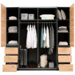 GARDEROBE, grafietkleur, ambachtelijk eikenhout thumbnail 2