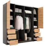 GARDEROBE, grafietkleur, ambachtelijk eikenhout thumbnail 3