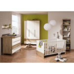 Wieg Remo massief beuken 143,4/78,9/76,6 cm wit, eikenkleur thumbnail 2