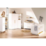 Wieg Oscar 145,4/76,2/83,3 cm wit, eikenkleur thumbnail 7