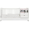 BABYbedje All in One massief beuken 205/75/95 cm wit