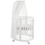 Wieg Sleepi MINI V3 massief beuken 82/87/67 cm wit thumbnail 3