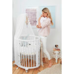 Wieg Sleepi MINI V3 massief beuken 82/87/67 cm wit thumbnail 7