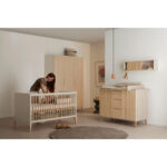 Wieg Jonte massief beuken 148/76/88 cm wit thumbnail 7