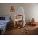 Wieg Sleepi MINI V3 massief beuken 82/67/87 cm natuurlijke kleur thumbnail 7