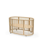 Wieg Sleepi V3 massief beuken 141/74/78 cm natuurlijke kleur thumbnail 1
