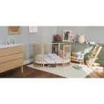 Wieg Sleepi V3 massief beuken 141/74/78 cm natuurlijke kleur thumbnail 2