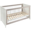 Wieg CAMRON massief beuken 145/80/76,5 cm grijs, wit