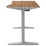 BUREAU metaal, kunststof, houtmateriaal wit, walnootkleur thumbnail 2