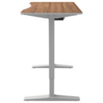 BUREAU metaal, kunststof, houtmateriaal wit, walnootkleur thumbnail 5
