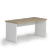 BUREAU, houten materiaal, wit, eikenkleur