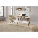 DESK hout, houtmateriaal wit, eikenkleur thumbnail 2