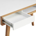 DESK hout, houtmateriaal wit, eikenkleur thumbnail 5