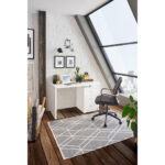 BUREAU metaal, houtmateriaal wit, chroomkleuren thumbnail 5