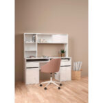 BUREAU, houtmateriaal, wit, hoogglans thumbnail 2