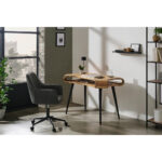 BUREAU hout, zwart metaal, acaciakleuren thumbnail 2
