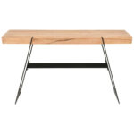 BUREAU hout, zwart metaal, acaciakleuren thumbnail 6