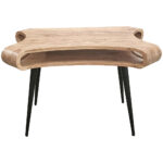 BUREAU hout, zwart metaal, acaciakleuren thumbnail 4