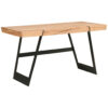 BUREAU hout, zwart metaal, acaciakleuren