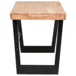 BUREAU hout, zwart metaal, acaciakleuren thumbnail 3