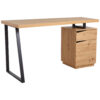 DESK metaal, houtmateriaal zwart, eikenkleur