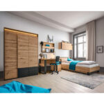 DESK houtmateriaal zwart, ambachtelijk eiken thumbnail 2