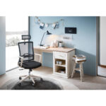 BUREAU, houten materiaal, grijs, wit thumbnail 6