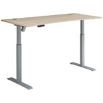 BUREAU, houten materiaal, zilverkleur, eikenkleur thumbnail 3