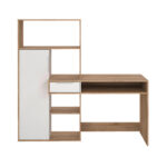 BUREAU, houten materiaal, wit, eikenkleur thumbnail 4