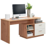 BUREAU houtmateriaal wit, ambachtelijk eiken thumbnail 1