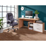 BUREAU houtmateriaal wit, ambachtelijk eiken thumbnail 3
