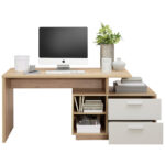 BUREAU houtmateriaal wit, ambachtelijk eiken thumbnail 5