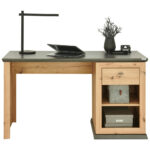 BUREAU, houten materiaal, eikenkleur, donkergrijs thumbnail 4