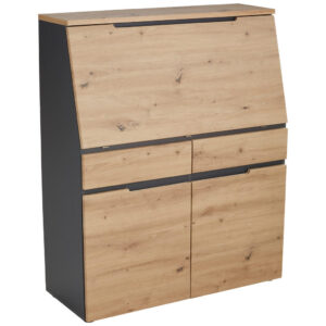STATIONER, houten materiaal, grafietkleur, ambachtelijk eikenhout