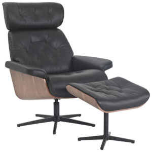 ONTBIJT MET BASIS, bruin, zwart hout, textiel, leer