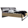 BED 180 cm x 200 cm, houtmateriaal grafietkleur, eikenkleur