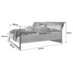 BED 180 cm x 200 cm, houtmateriaal grafietkleur, eikenkleur thumbnail 5