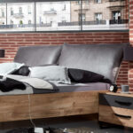 BED 180 cm x 200 cm, houtmateriaal grafietkleur, eikenkleur thumbnail 6