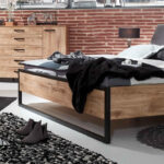 BED 180 cm x 200 cm, houtmateriaal grafietkleur, eikenkleur thumbnail 7