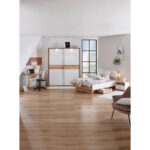 BED 120 cm x 200 cm, houtmateriaal wit, eikenkleur thumbnail 2