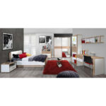 BED 120 cm x 200 cm, houtmateriaal wit, eikenkleur thumbnail 6