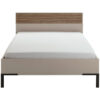 BED 120 cm x 200 cm, houtmateriaal eikenkleur, wit