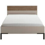 BED 120 cm x 200 cm, houtmateriaal eikenkleur, wit thumbnail 1